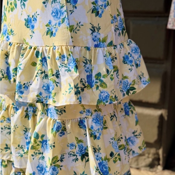 Floral Yellow Maxi Dress - Picture 3 of 5